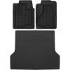 imageBDK CAT Large 2Piece Heavy Duty All Weather Rubber Car Floor Mats Universal Fit TrimtoFit Front Set with Trunk Cargo Mat Liner for Car Truck SUV Van EasytoClean Tailgate Mat Protection  BlackBlack