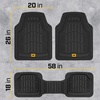 image:imageBDK Cat CAMT1003 3Piece Deep Dish Rubber Car Floor Mats with Trunk Cargo Liner Heavy Duty All Weather Trim to Fit Front amp Rear Combo Set for Car Sedan SUV VanBlack Deluxe