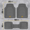 image:imageBDK Cat CAMT1003 3Piece Deep Dish Rubber Car Floor Mats with Trunk Cargo Liner Heavy Duty All Weather Trim to Fit Front amp Rear Combo Set for Car Sedan SUV VanGray Deluxe