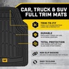 image:imageBDK Cat CAMT1003 3Piece Deep Dish Rubber Car Floor Mats with Trunk Cargo Liner Heavy Duty All Weather Trim to Fit Front amp Rear Combo Set for Car Sedan SUV VanBlack Classic