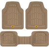 image:imageBDK Cat CAMT1003 3Piece Deep Dish Rubber Car Floor Mats with Trunk Cargo Liner Heavy Duty All Weather Trim to Fit Front amp Rear Combo Set for Car Sedan SUV VanBeige Deluxe