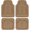 image:imageBDK Cat CAMT1003 3Piece Deep Dish Rubber Car Floor Mats with Trunk Cargo Liner Heavy Duty All Weather Trim to Fit Front amp Rear Combo Set for Car Sedan SUV VanBeige Classic