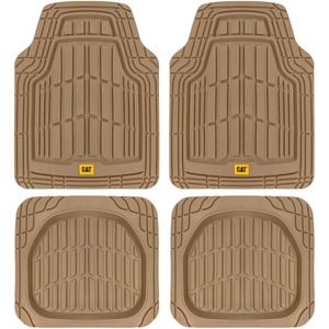 image:imageBDK Cat CAMT1003 3Piece Deep Dish Rubber Car Floor Mats with Trunk Cargo Liner Heavy Duty All Weather Trim to Fit Front amp Rear Combo Set for Car Sedan SUV VanBeige Classic