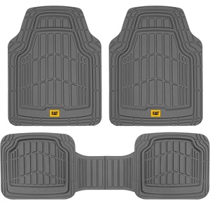 image:imageBDK Cat CAMT1003 3Piece Deep Dish Rubber Car Floor Mats with Trunk Cargo Liner Heavy Duty All Weather Trim to Fit Front amp Rear Combo Set for Car Sedan SUV VanGray Deluxe