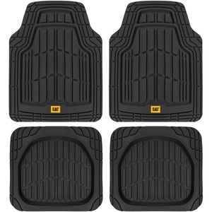 image:imageBDK Cat CAMT1003 3Piece Deep Dish Rubber Car Floor Mats with Trunk Cargo Liner Heavy Duty All Weather Trim to Fit Front amp Rear Combo Set for Car Sedan SUV VanBlack Classic