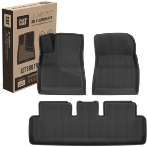 image:imageCAT JustFit 3D Custom Fit Front Floor Mats for Chevy Silverado 1500 Regular Cab 20142018 Heavy Duty Rubber Floor Liners Laser Measured Silverado AccessoriesTesla Model 3 20172024