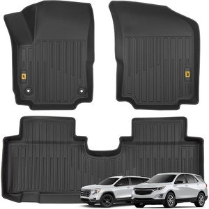 image:imageCAT JustFit 3D Custom Fit Front Floor Mats for Chevy Silverado 1500 Regular Cab 20142018 Heavy Duty Rubber Floor Liners Laser Measured Silverado AccessoriesChevy Equinox GMC Terrain 20192024