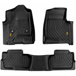 image:imageCAT JustFit 3D Custom Fit Front Floor Mats for Chevy Silverado 1500 Regular Cab 20142018 Heavy Duty Rubber Floor Liners Laser Measured Silverado AccessoriesChevy Silverado 1500 Double Cab 20142018 Full Set Front  Rear