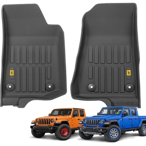 image:imageCAT JustFit 3D Custom Fit Front Floor Mats for Chevy Silverado 1500 Regular Cab 20142018 Heavy Duty Rubber Floor Liners Laser Measured Silverado AccessoriesJeep Gladiator JL 20202026 Front Only